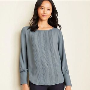 Ann Taylor Long Sleeve Blouse, Sage Green, XXSP